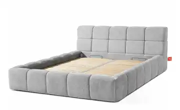 KONSIMO Polsterbett Aeri 160x200 cm Hellgrau