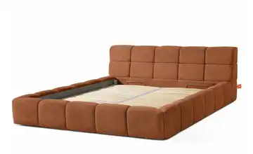 KONSIMO Polsterbett Aeri 200x200 cm Rostrot