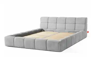 KONSIMO Polsterbett Aeri 200x200 cm Hellgrau