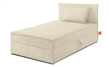 KONSIMO Boxbett mit Stauraum, H2 Roti Creme 90x200 cm