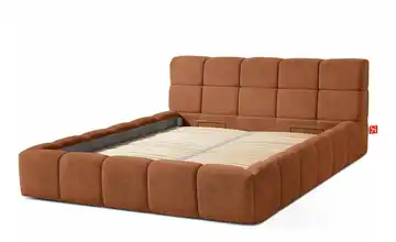 KONSIMO Polsterbett Aeri 160x200 cm Rostrot