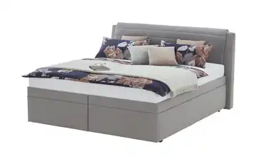 Polsterbett York 180 cm Webstoff Grau