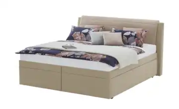 Polsterbett York 180 cm Webstoff Beige