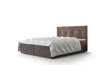 Boxbett mit Stauraum Altea 200x200 cm Braun