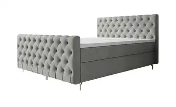 Boxbett mit Stauraum Chester 160x200 cm Hellgrau