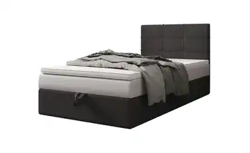 Boxbett mit Stauraum, Matratze H3 und Topper Duo 2 120x200 cm Grau