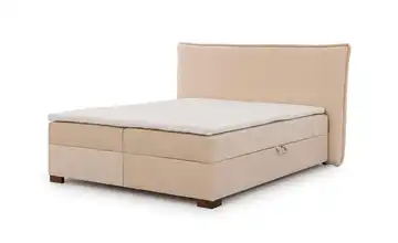 S-STYLE Boxbett mit Bettkasten, Strukturstoff mit Cordoptik, H3 Lovetti Beige 180x200 cm Mikrofaser