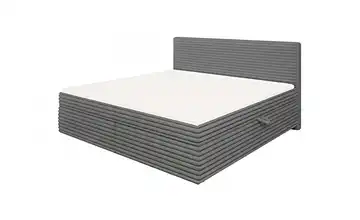 S-STYLE Boxbett Cord, mit Stauraum und Topper, H3 Neo 200x200 cm Dunkelgrau