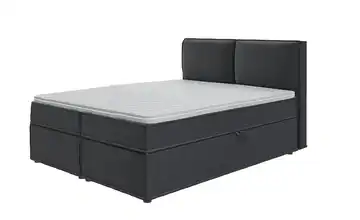S-STYLE Boxbett mit Stauraum und Topper, H3 Uma Graphit 160x200 cm