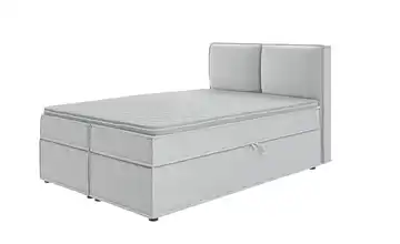 S-STYLE Boxbett mit Stauraum und Topper, H3 Uma silberfarben 140x200 cm
