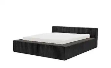 S-STYLE Polsterbett Cord, mit Bettkasten und Lattenrost Noord Dunkelgrau 200x200 cm