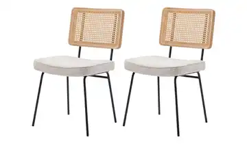 Esszimmerstuhl 2er-Set Ivory Creme