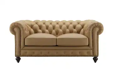 uno Ledersofa Chesterfield Cognacbraun 2