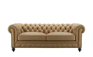 uno Ledersofa Chesterfield Cognacbraun 3