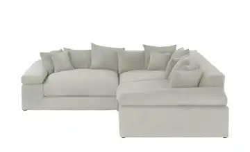 Ecksofa Lianea Steingrau Cordstoff