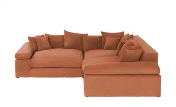 Ecksofa Lianea Rostrot Cordstoff