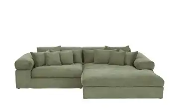 Ecksofa Lianea rechts Grün Cordstoff
