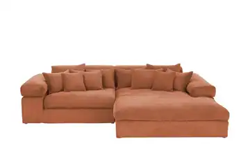 Ecksofa Lianea rechts Rostrot Cordstoff