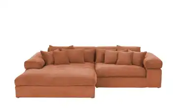 Ecksofa Lianea links Rostrot Cordstoff