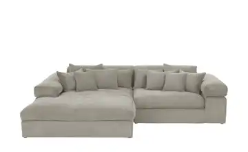 Ecksofa Lianea links Schlamm Cordstoff