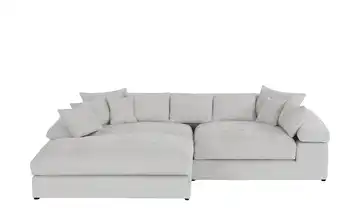Ecksofa Lianea links Silbergrau Chenille