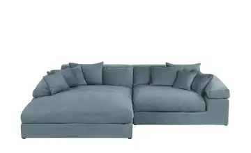 Ecksofa Lianea links Blau Webstoff