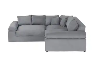 Ecksofa Whitney Grau Cordstoff