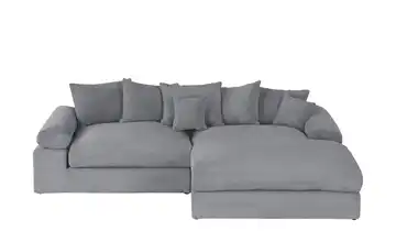 Ecksofa Whitney Grau Cordstoff rechts