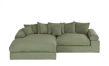 Ecksofa Whitney Grün Cordstoff links