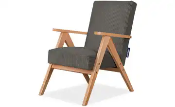 KONSIMO Sessel Naset Dunkelgrau Cordstoff