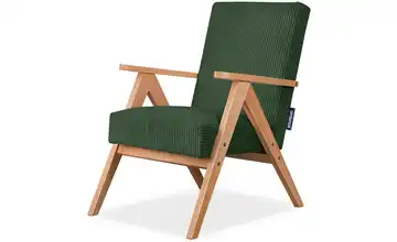KONSIMO Sessel Naset Grün Cordstoff