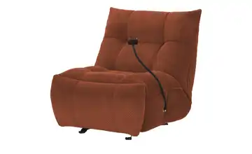 Sessel Malia Rostrot Elektrische Relaxfunktion Webstoff