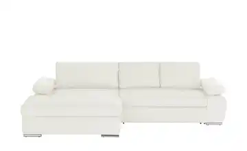 Ecksofa Ibby Flachgewebe fein links Creme