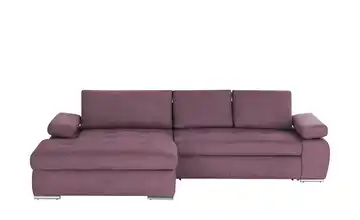 Ecksofa Ibby Flachgewebe fein links Lila/Violett