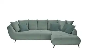 bobb Ecksofa Bellani III Webstoff rechts Grün