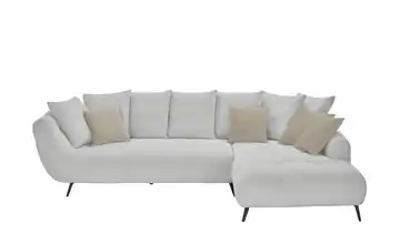 bobb Ecksofa Bellani III Webstoff rechts Silbergrau
