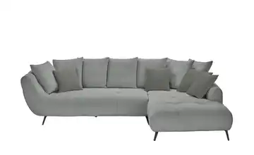 bobb Ecksofa Bellani III Webstoff rechts Anthrazit