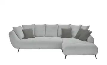 bobb Ecksofa Bellani III Webstoff rechts Grau