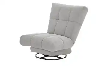 bobb Dreh-Schaukelsessel Chessie Flachgewebe Grau