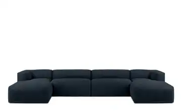 KONSIMO Wohnlandschaft Buffo Dunkelblau Webstoff