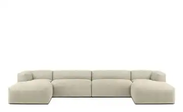 KONSIMO Wohnlandschaft Buffo Ecru Webstoff