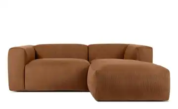 KONSIMO Ecksofa Buffo 225 cm Dunkelorange rechts 4