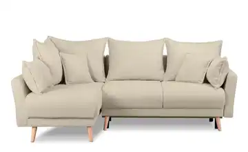 KONSIMO Ecksofa Belmos Creme links Boucléstoff
