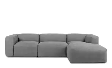 KONSIMO Ecksofa Buffo 285 cm Silbergrau rechts 5