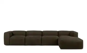 KONSIMO Ecksofa Buffo 365 cm Dunkelbraun rechts 6