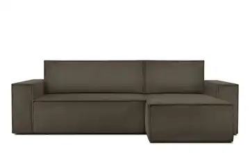 KONSIMO Ecksofa Napi Breite Armlehnen 262 cm Braun