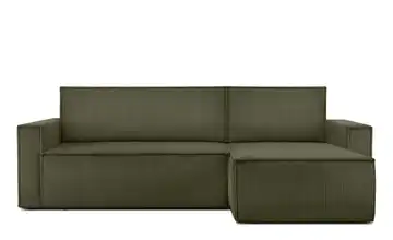KONSIMO Ecksofa Napi Schmale Armlehnen 246 cm Hellgrün