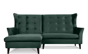 KONSIMO Ecksofa Salis Dunkelgrün links