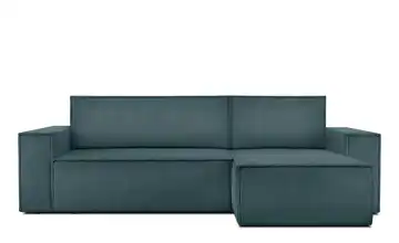 KONSIMO Ecksofa Napi Breite Armlehnen 262 cm Blau