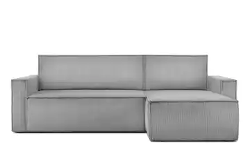 KONSIMO Ecksofa Napi Schmale Armlehnen 246 cm Hellgrau